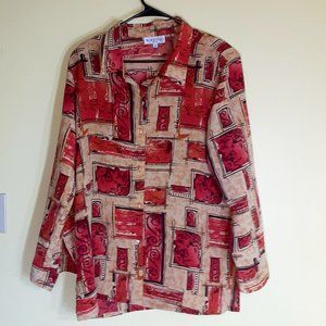 Kaktus Long Sleeve Button Down Top